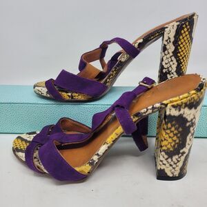 INGA Genuine Snakeskin Leather Shoes Heels Made Italy, US sz 6, EU 36, PYTHON